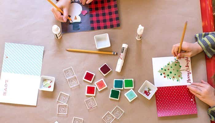 4 Tarjetas de Navidad que puedes hacer con niños en menos de media hora